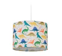 Relaxdays Lampadario a Sospensione per Bambini, Cameretta e Stanza dei Giochi, con Dinosauri, HxD: 145 x 35 cm, Colorato