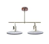 Relaxdays Lampadario da Soffitto, 2 Diffusori, Moderno, Argento