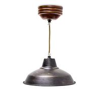 Relaxdays Lampadario da Soffitto, Sospensione, Mogani, Regolabile, Spazzolato, Graffiato, metallo;legno, marrone