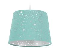 Relaxdays Lampadario per la Cameretta con Stelle, Paralume Stellato Rotondo, da Soffitto Bambini, Menta