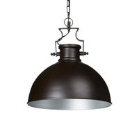 Relaxdays Lampadario a Sospensione Industrial, Lampada Sospesa, Paralume a Campana, 146 x 40,5 x 40,5 cm, Marrone Scuro E27, 40 W, 1 pz