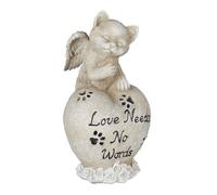 Relaxdays Lapide commemorativa con gatto alato