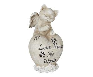 Relaxdays Lapide commemorativa con gatto alato