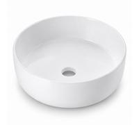 Relaxdays Lavabo da appoggio rotondo senza foro