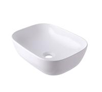 Relaxdays Lavabo da appoggio squadrato senza foro