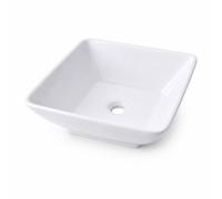 Relaxdays Lavabo quadrato senza foro