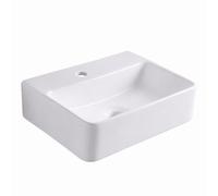 Relaxdays Lavabo squadrato con foro per rubinetto