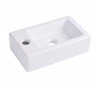 Relaxdays Lavabo squadrato con foro per rubinetto