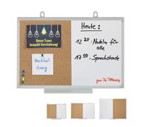 Relaxdays Lavagna combinata white & cork board