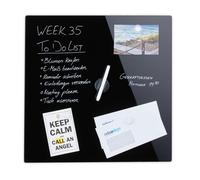 Relaxdays Lavagna magnetica nera in vetro