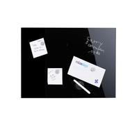 Relaxdays Lavagna magnetica nera in vetro