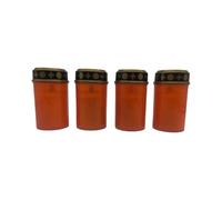 Relaxdays LED candele da tomba, set da 4, fiamma tremolante, a batteria, impermeabili, rossi