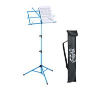 Relaxdays 140x53x49 cm Leggio Musicale Pieghevole HLP, Chitarra, Violino e Canto, Porta Spartito in Ferro, Blu