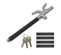 Relaxdays Lenkradkralle für PKW, Blocco Volante Regolabile, antifurto per Auto, Universale, Acciaio, Nero/Argento, gommapiuma, 1 Pezzo