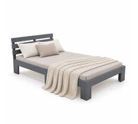 Relaxdays Letto in legno massello 120x200 cm