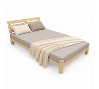 Relaxdays Letto in legno massello 120x200 cm