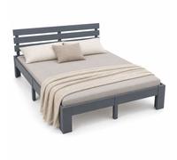 Relaxdays Letto in legno massello 140x200 cm