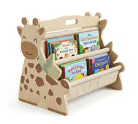 Relaxdays Libreria bimbi 4 scomparti in tessuto