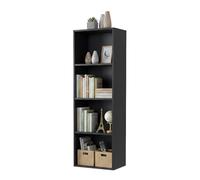 Relaxdays Libreria, HxLxP: 106 x 32 x 24 cm, 4 scomparti, libreria a cubi, nero