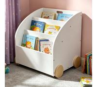 Relaxdays Libreria per bambini, 3 ripiani, HLP: 43,5 x 46 x 40 cm, bianca