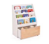 Relaxdays Libreria per bambini con scatola giochi