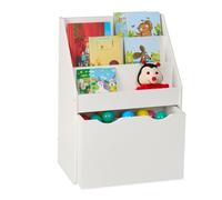 Scaffale Libri Bambini Mobile Porta Giochi Giocattoli Bianco 69,5 x 50,5 x 28 cm