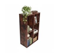 Relaxdays Libreria Vintage 5 Ripiani, Effetto Legno, 80×50×24 cm, Marrone, Soggiorno