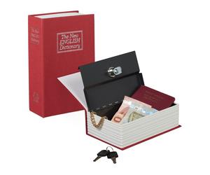 Relaxdays Libro cassaforte con serratura piccolo