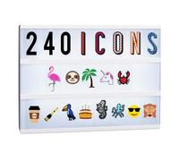 Light box set aggiuntivo 240 caratteri e simboli insegna luminosa scritta luce