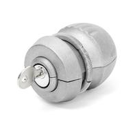 Relaxdays Antifurto Universale, per Gancio Traino, 5 cm, 6,5 x 5 cm, Camper, Serratura a Sfera, Argentato