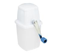 Relaxdays Tritaghiaccio Manuale per Granite, Tritura Ghiaccio con Manovella, Ice Crusher Cocktail e Drink, Bianco Blu, 24 x 12,5 x 16 cm