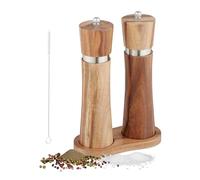 Set saliera e pepiera in legno di acacia Macinini per spezie 21 cm 0,6 kg
