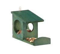 Relaxdays Mangiatoia per scoiattoli da appendere in legno 17,5 x 14 x 25 cm colore legno fiammato