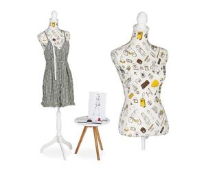 Relaxdays Manichino sartoriale regolabile da donna
