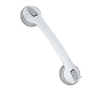 Relaxdays Maniglia con Ventosa, Supporto Vasca e Doccia da Bagno, per 70 kg, Ausilio Anziani e Disabili, Bianco Grigio