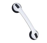 Relaxdays Maniglia con Ventosa, Supporto Vasca e Doccia da Bagno, per 70 kg, Ausilio Anziani e Disabili, Bianco Nero