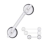 Relaxdays Maniglia da Doccia con Ventose, L 45-57,5 cm, 70 kg di Capacità, Supporto per Vasca, Anziani e Bambini, Bianco
