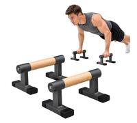 Relaxdays Maniglie Push Up, Set da 2 Manubri Fitness, nero marrone | Esercizi in Palestra e Casa, Flessioni
