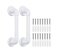 Relaxdays Maniglione per Il Bagno, Set 2, Maniglia per Vasca e Doccia Ausilio Anziani e Disabili, Fino a 100 kg, Bianco, 9 x 39 x 9,5 cm