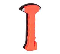 relaxdays Martello di Emergenza per Auto, con Tagliacintura, Punte Frangi Vetro, Taglierino per Automobile, Arancione