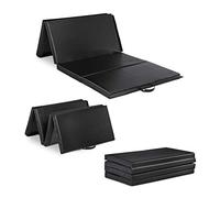 Relaxdays Materasso da Ginnastica 235x120 Pieghevole, Spesso 5cm, Componibile, Tappeto Morbido, Impermeabile, nero