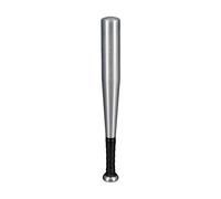Relaxdays Mazza da Baseball in Alluminio, Bastone Leggero da Softball, Manico Antiscivolo, 18 Pollici, Colore Argento, 20% Plastica