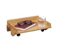 Relaxdays Mensola da Letto a Castello, Mini Comodino Sospeso da Agganciare 11,5x36x24,5 cm Porta Tablet, bambù, Naturale