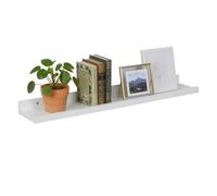 Relaxdays Mensola da Parete in Noce, sospesa per cornici e Oggetti Decorativi, Varie Misure e Colori