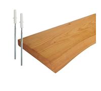 Relaxdays Mensola in legno massello, bordo vivo