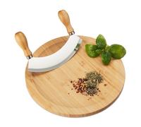 Mezzaluna con tagliere Coltello per erbe Set di taglio 20 cm Mezzaluna da cucina