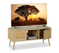 Relaxdays Mobile basso per TV dal design rattan