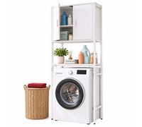 Relaxdays Mobile lavatrice 2 vani chiusi