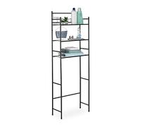Mobile lavatrice Scaffale per lavanderia Armadietto sopra WC 3 ripiani Nero