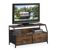 Mobile tv Tavolino design industriale 2 ripiani 11,8 kg Mobile porta TV Compatto